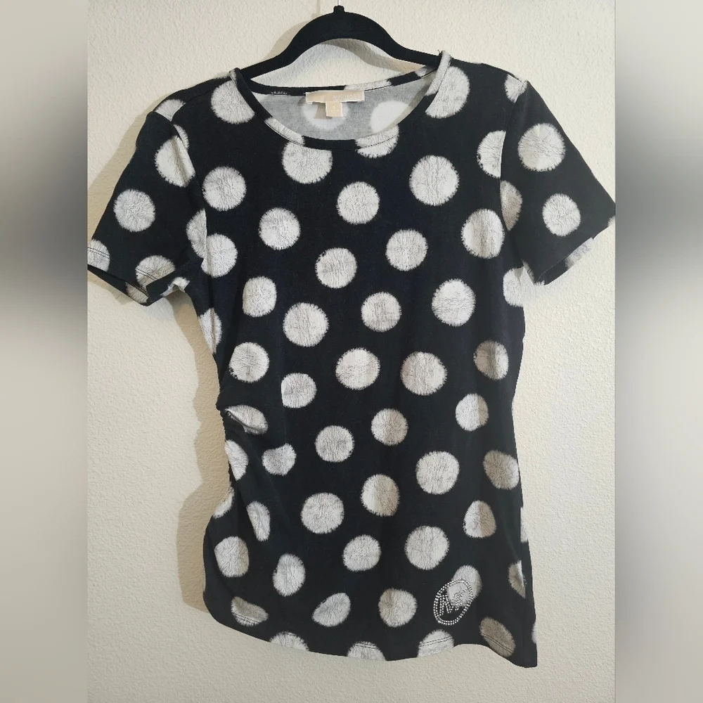 Michael Kors Top Small Polka Dot Black and White